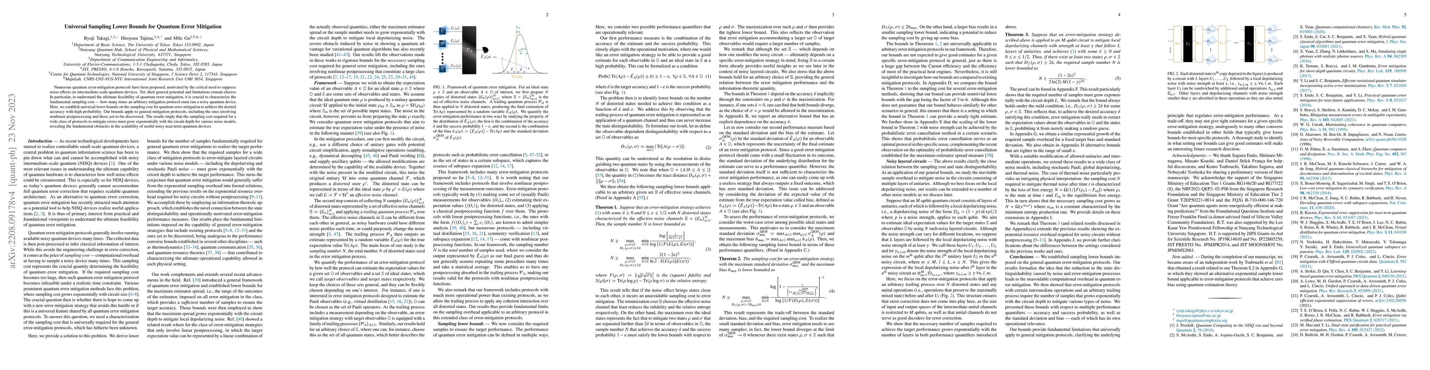Thumbnail for Universal Sampling Lower Bounds for Quantum Error Mitigation