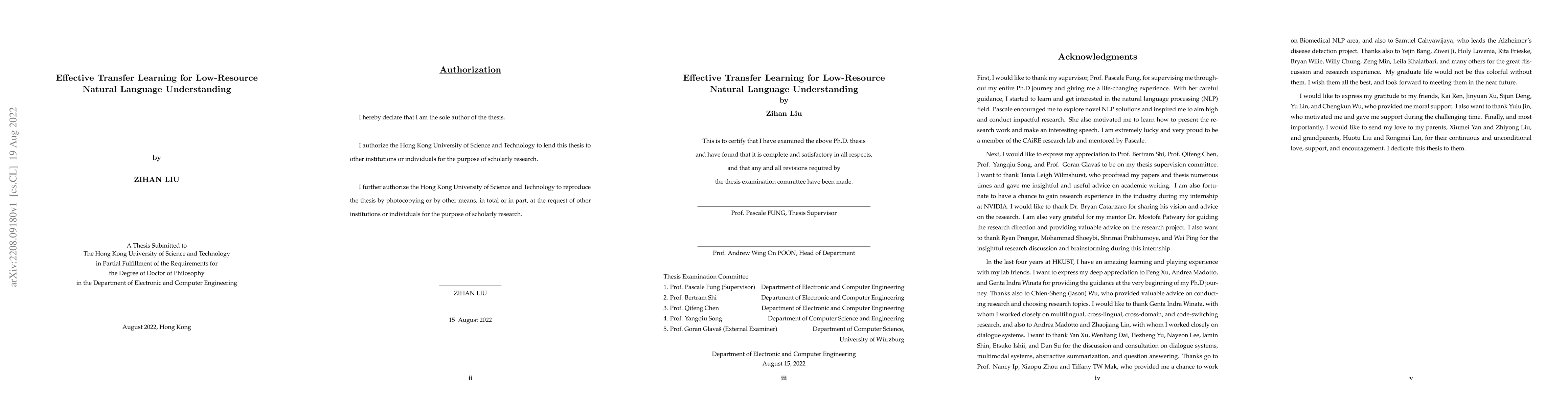 Thumbnail for Effective Transfer Learning for Low-Resource Natural Language
  Understanding
