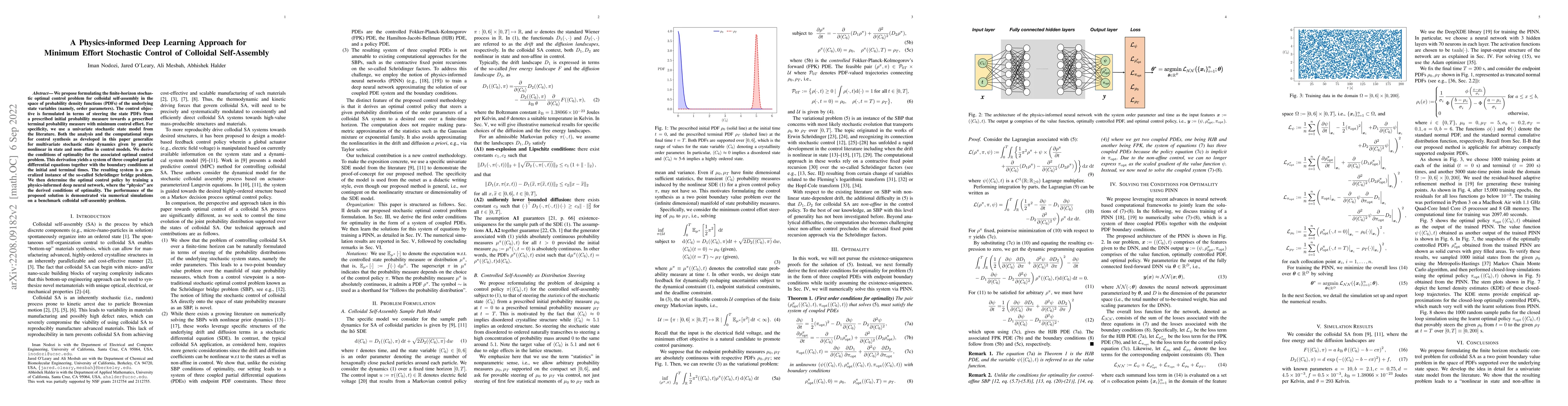 Thumbnail for A Physics-informed Deep Learning Approach for Minimum Effort Stochastic
  Control of Colloidal Self-Assembly