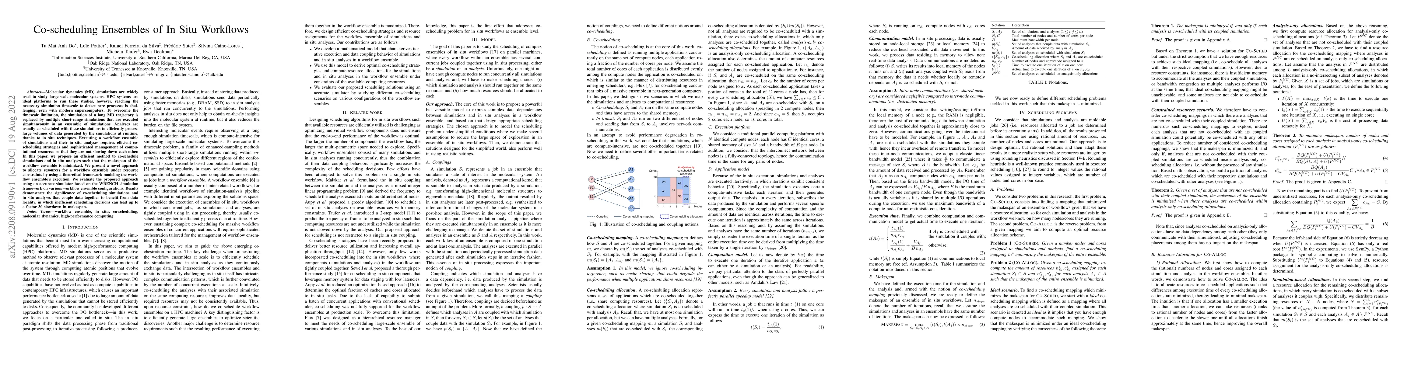 Thumbnail for Co-scheduling Ensembles of In Situ Workflows