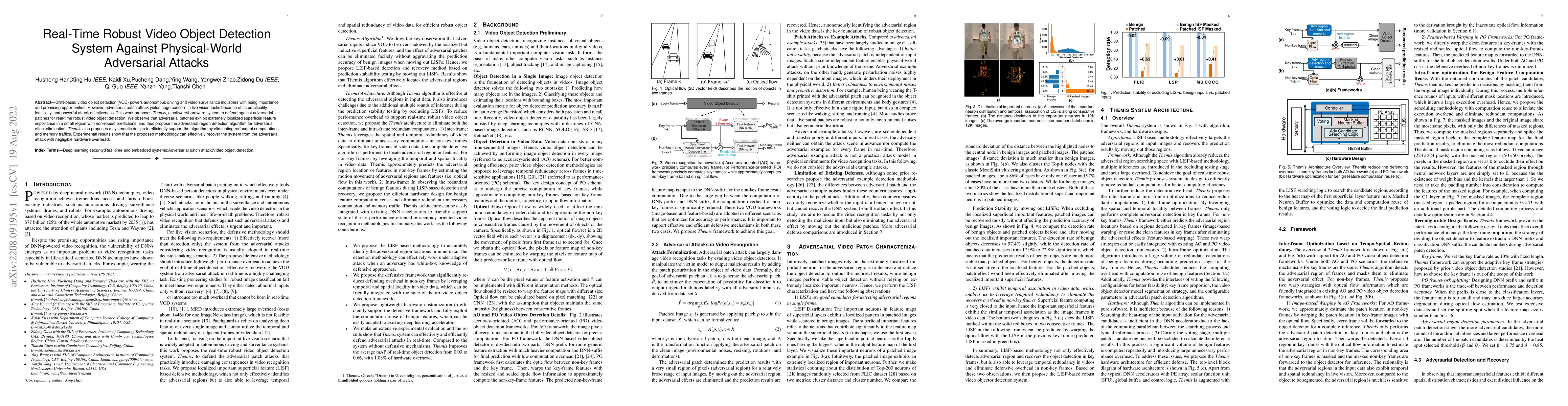 Thumbnail for Real-Time Robust Video Object Detection System Against Physical-World
  Adversarial Attacks