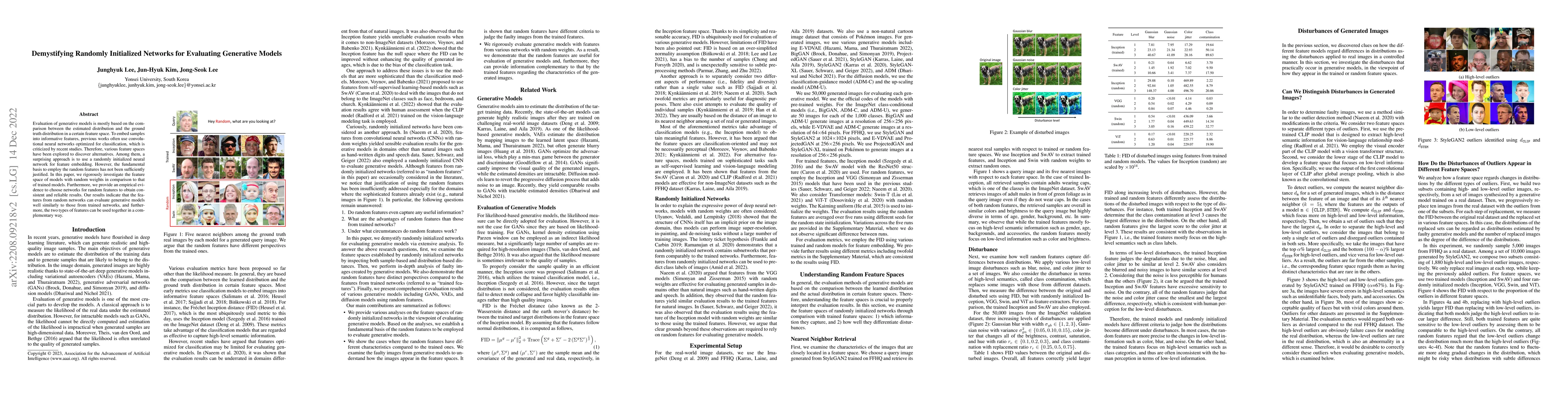 Thumbnail for Demystifying Randomly Initialized Networks for Evaluating Generative
  Models