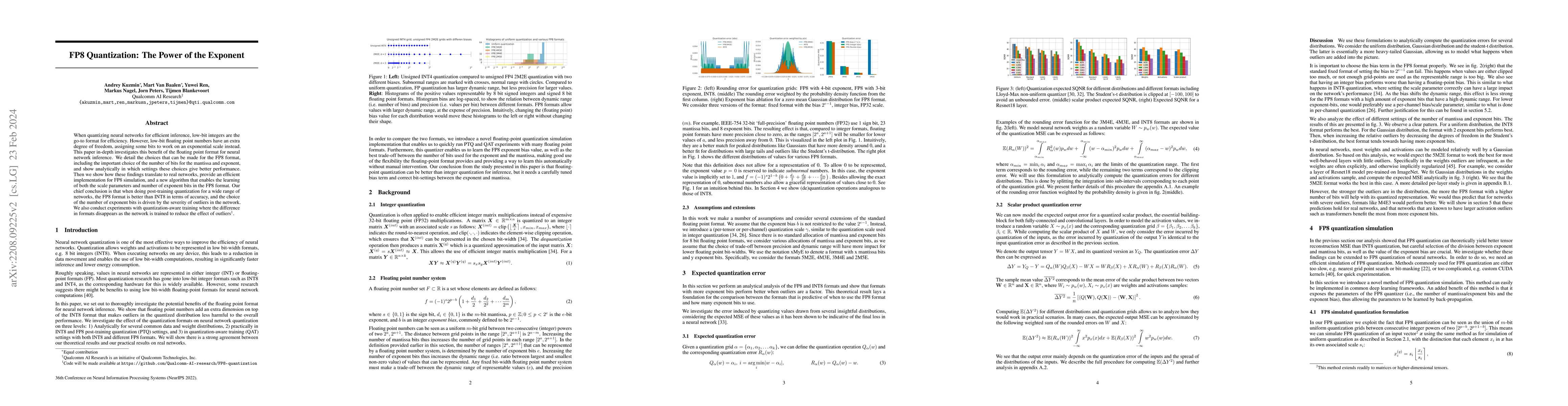 Thumbnail for FP8 Quantization: The Power of the Exponent
