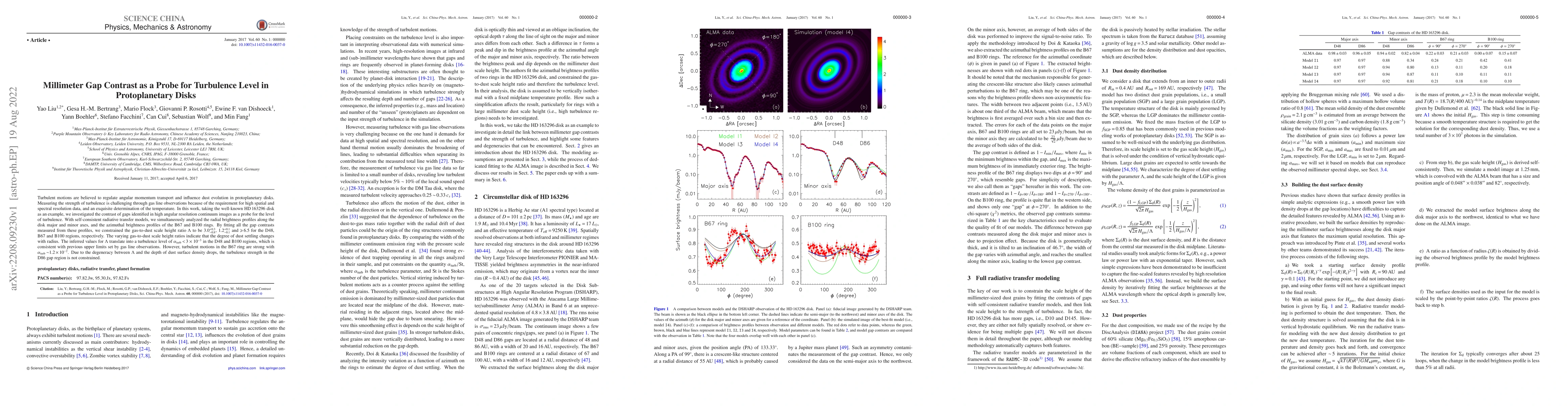Thumbnail for Millimeter Gap Contrast as a Probe for Turbulence Level in
  Protoplanetary Disks