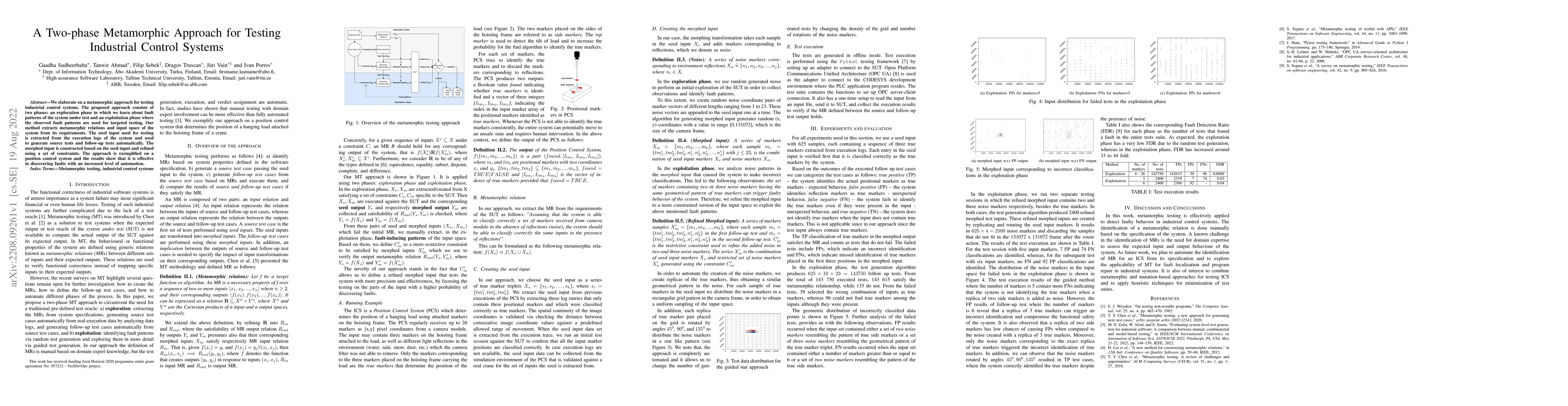 Thumbnail for A Two-phase Metamorphic Approach for Testing Industrial Control Systems