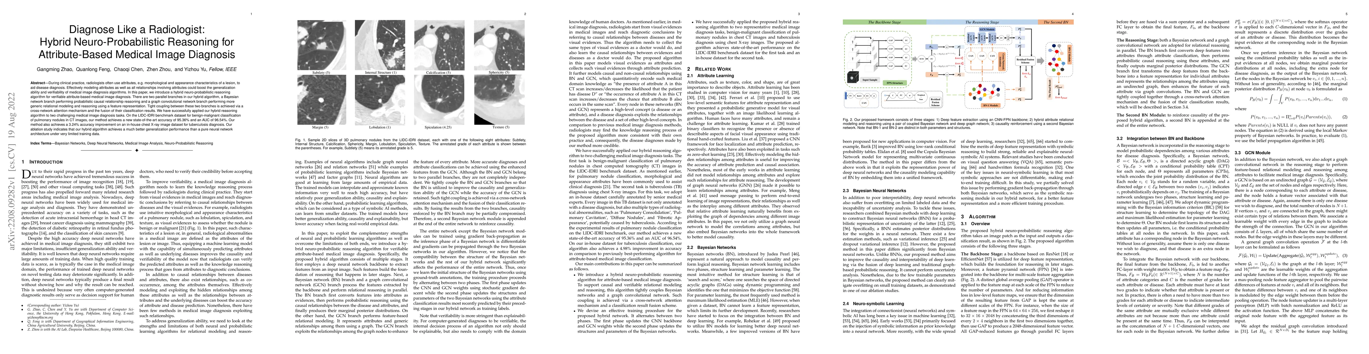Thumbnail for Diagnose Like a Radiologist: Hybrid Neuro-Probabilistic Reasoning for
  Attribute-Based Medical Image Diagnosis