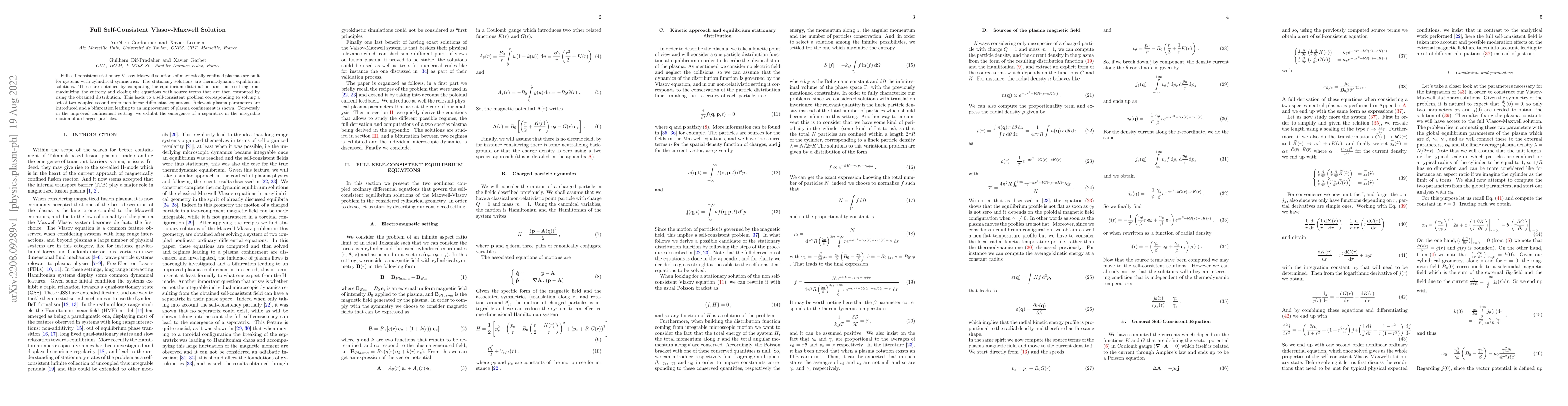 Thumbnail for Full Self-Consistent Vlasov-Maxwell Solution