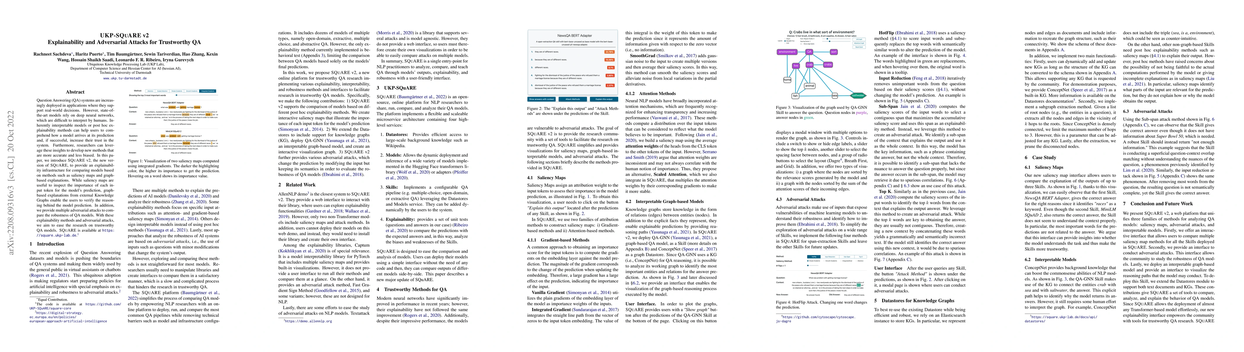 Thumbnail for UKP-SQuARE v2: Explainability and Adversarial Attacks for Trustworthy QA