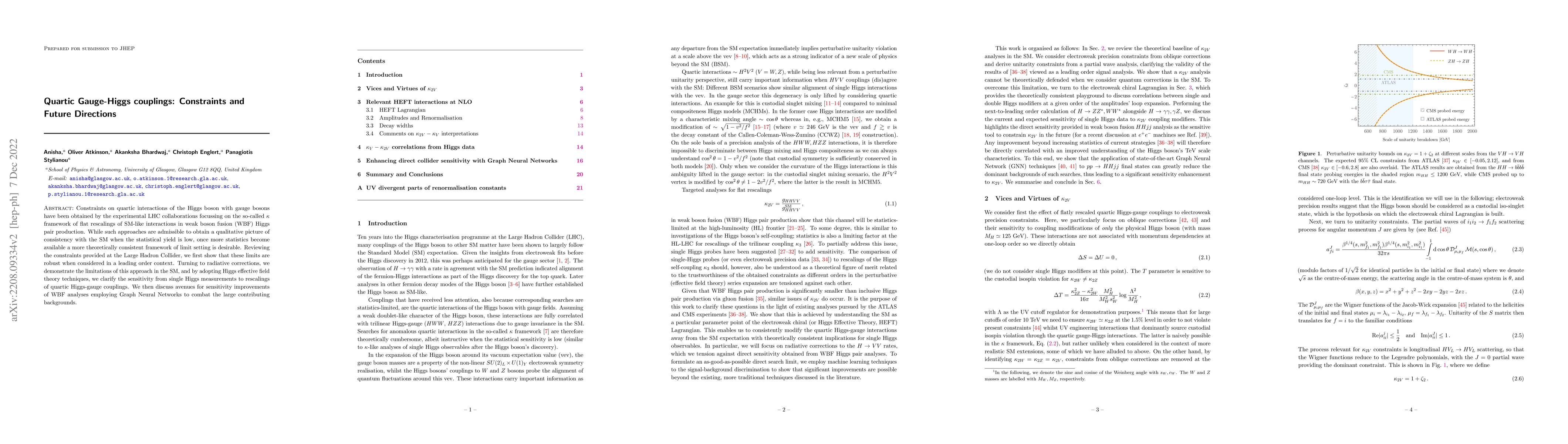 Thumbnail for Quartic Gauge-Higgs couplings: Constraints and Future Directions