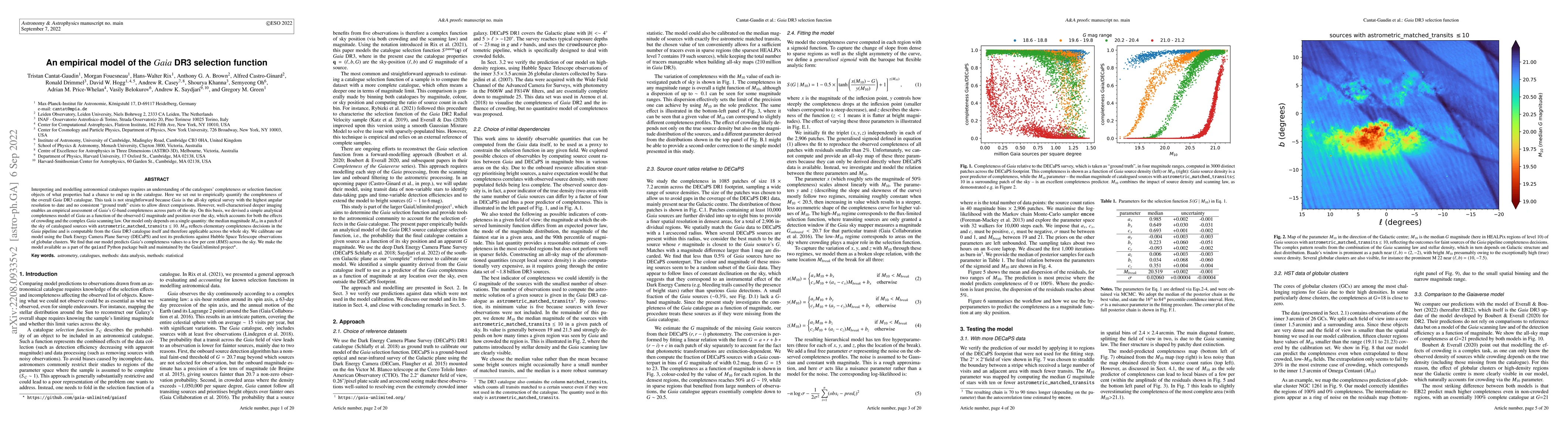 Thumbnail for An empirical model of the Gaia DR3 selection function