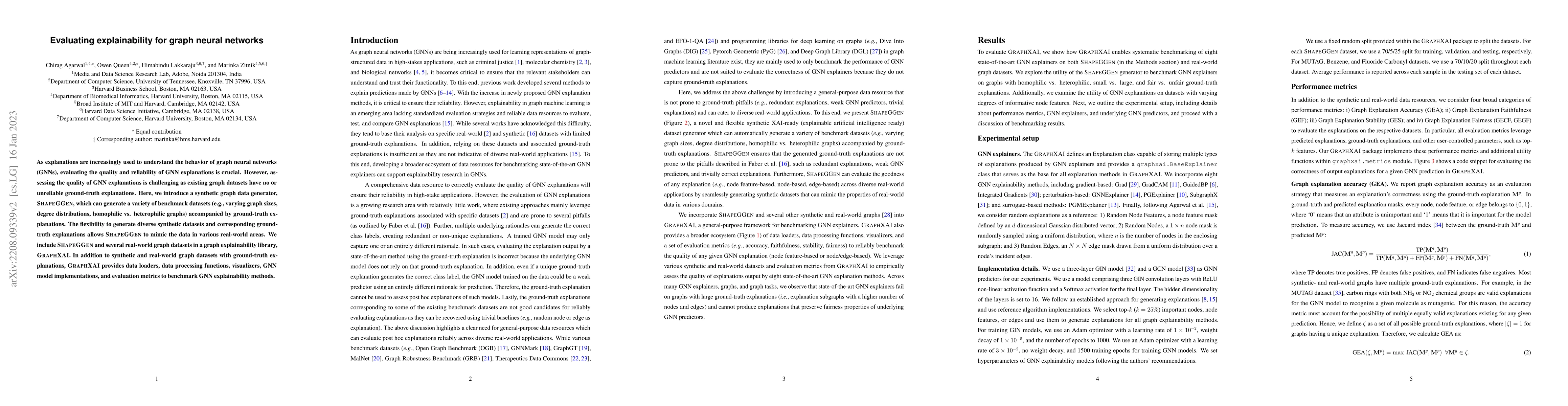 Thumbnail for Evaluating Explainability for Graph Neural Networks