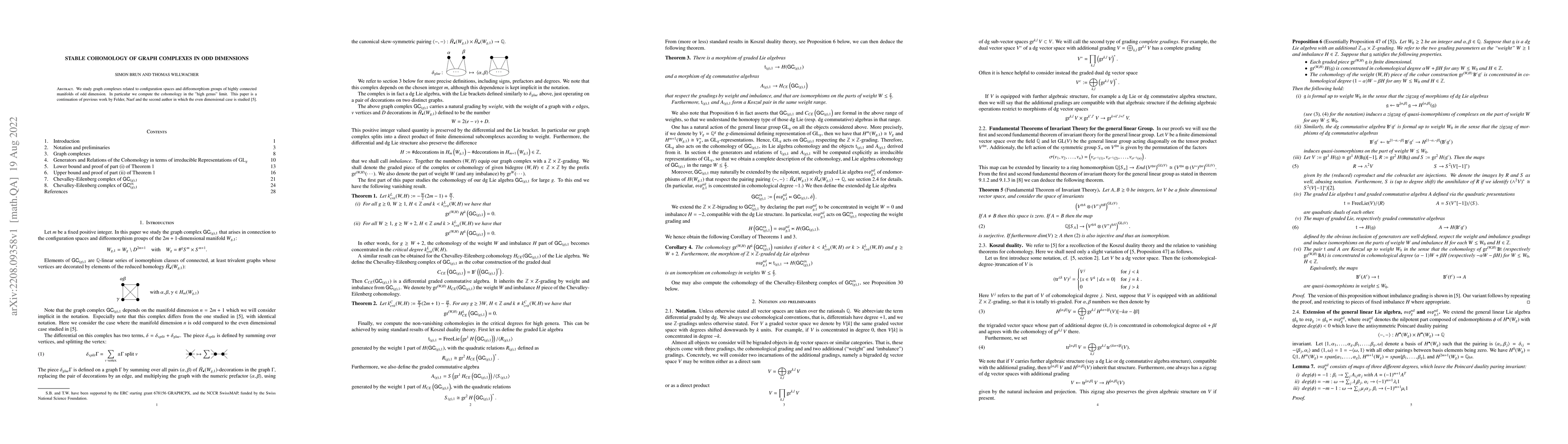 Thumbnail for Stable cohomology of graph complexes in odd dimensions