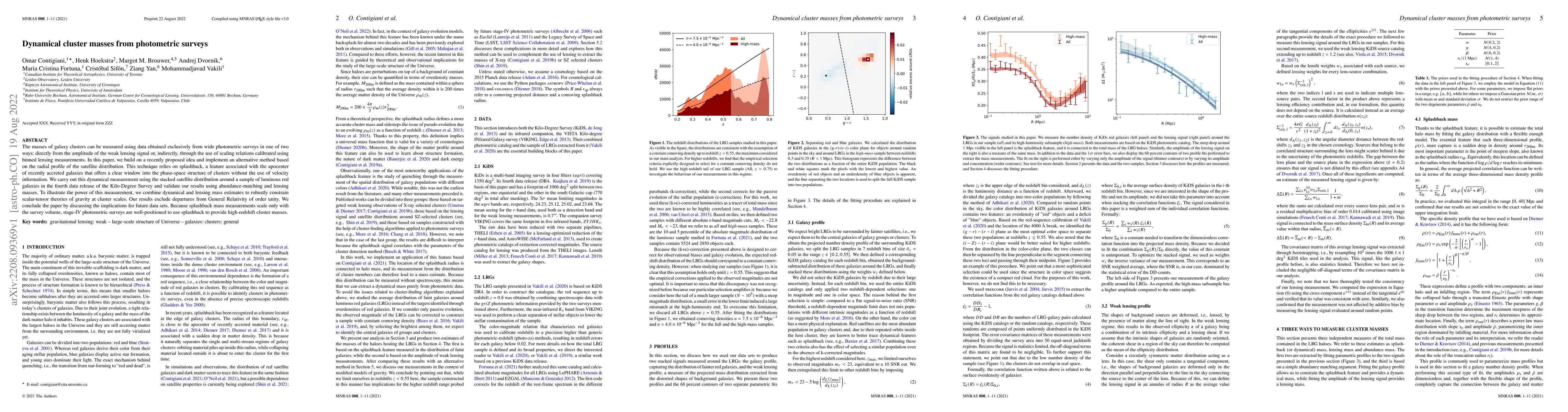 Thumbnail for Dynamical cluster masses from photometric surveys
