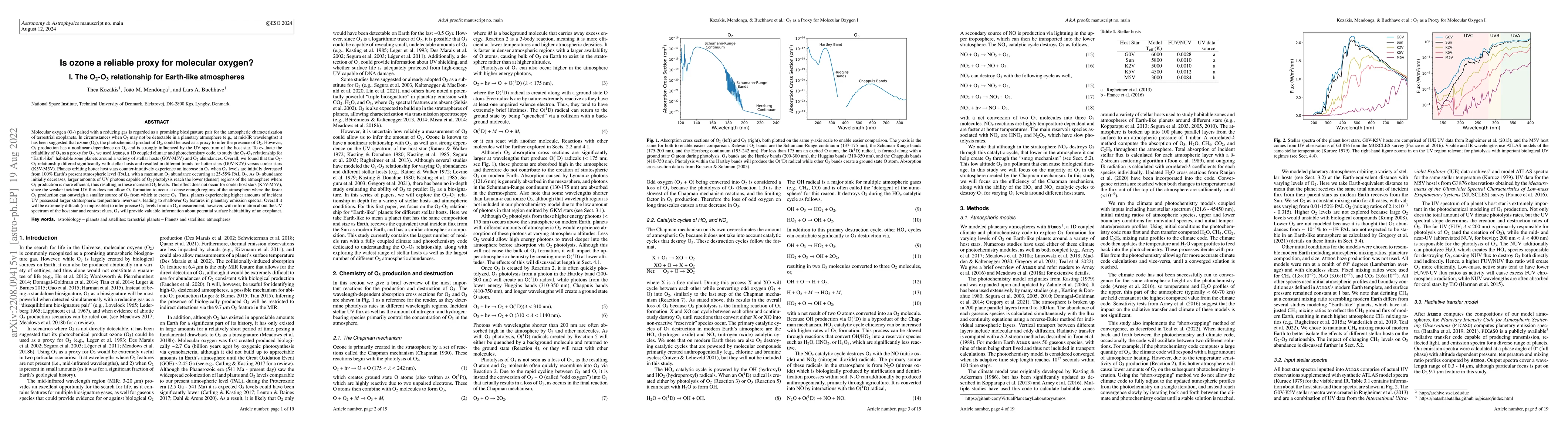 Thumbnail for Is ozone a reliable proxy for molecular oxygen? I. The O2-O3
  relationship for Earth-like atmospheres