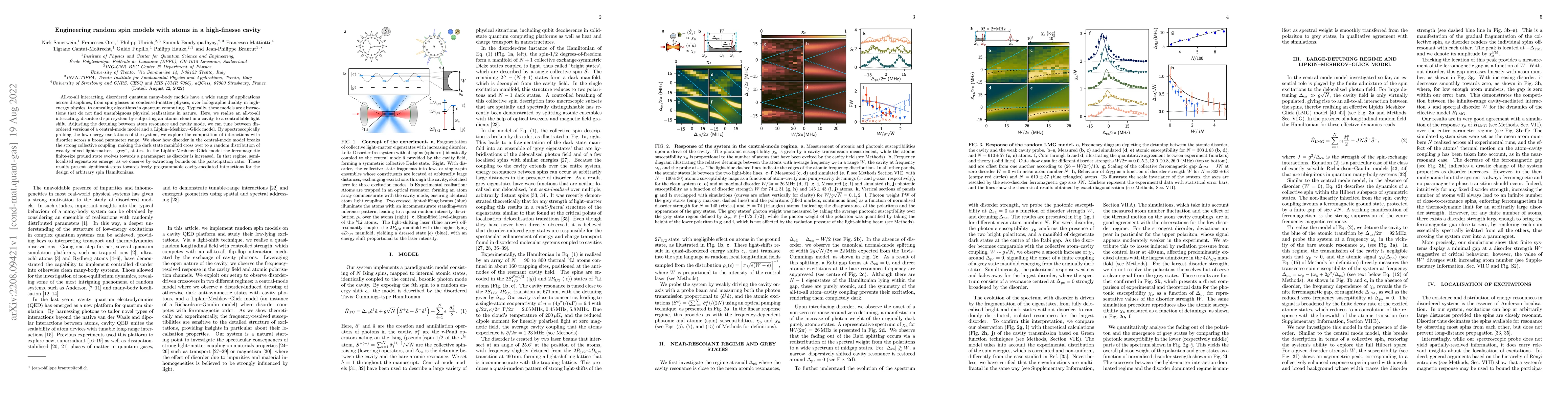 Thumbnail for Engineering random spin models with atoms in a high-finesse cavity