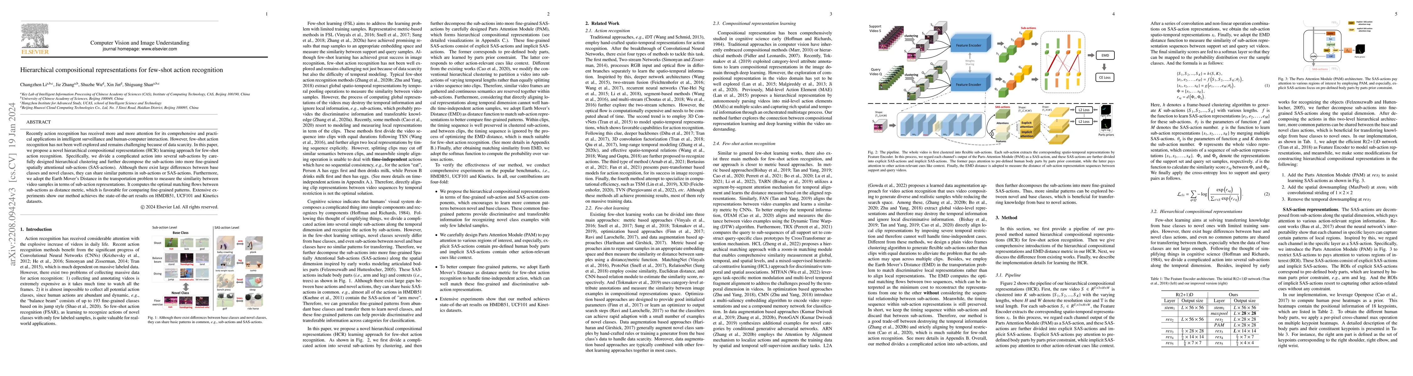 Thumbnail for Hierarchical Compositional Representations for Few-shot Action
  Recognition
