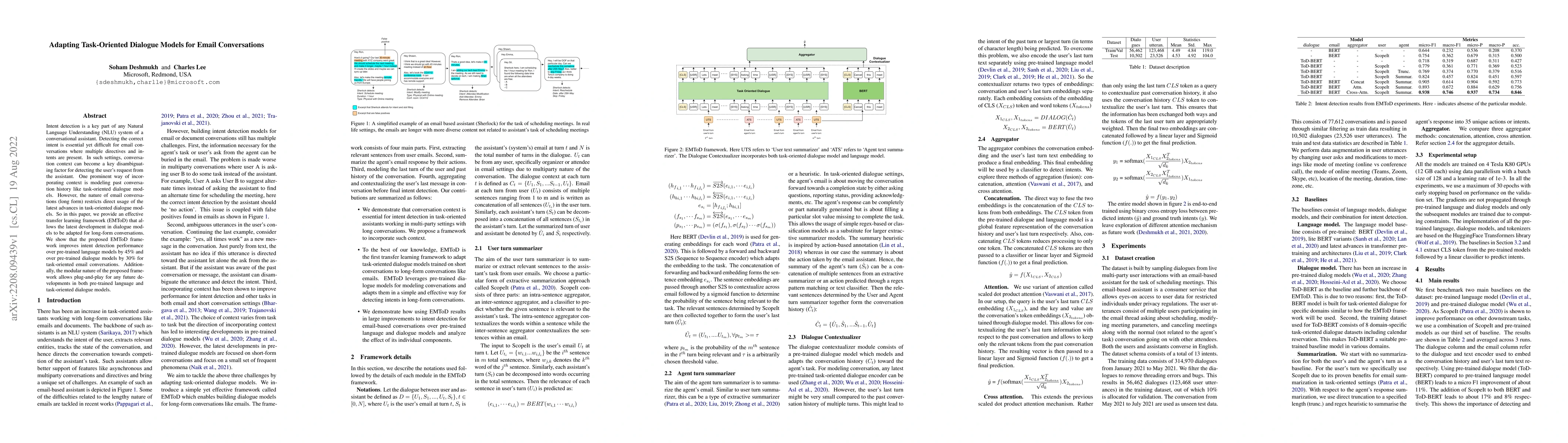 Thumbnail for Adapting Task-Oriented Dialogue Models for Email Conversations