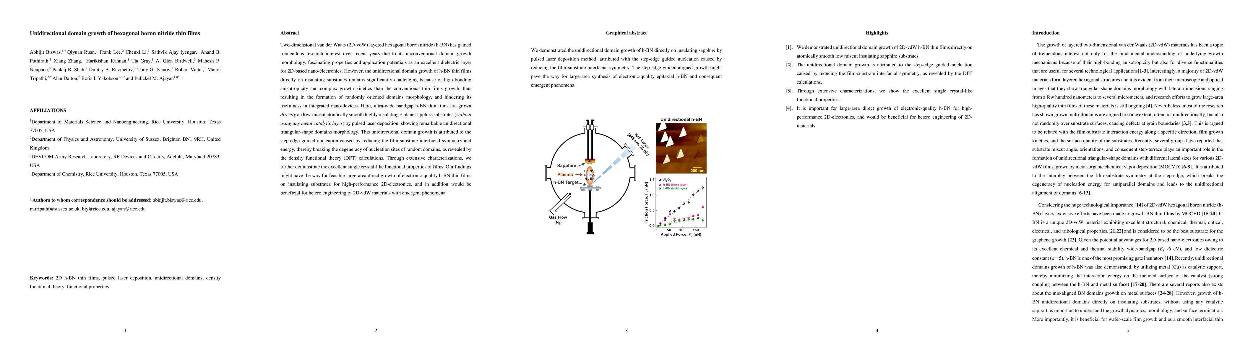 Thumbnail for Unidirectional domain growth of hexagonal boron nitride thin films