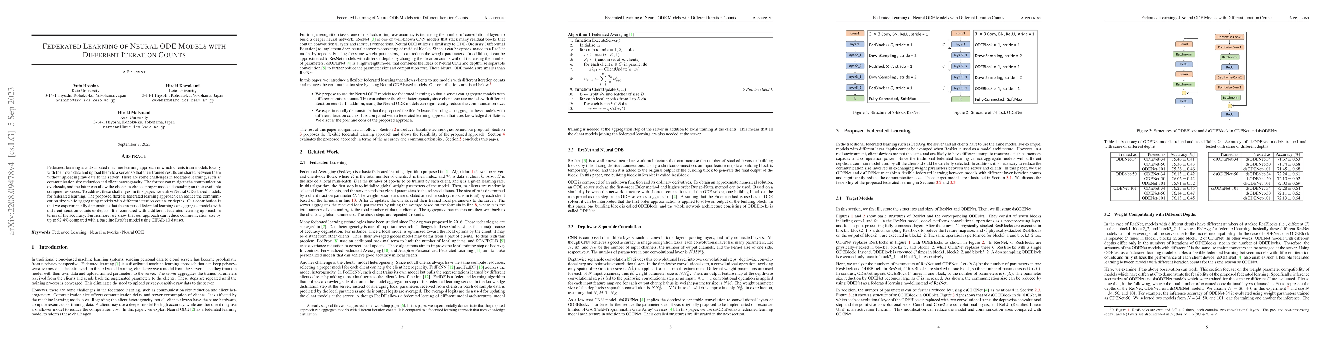 Thumbnail for Federated Learning of Neural ODE Models with Different Iteration Counts