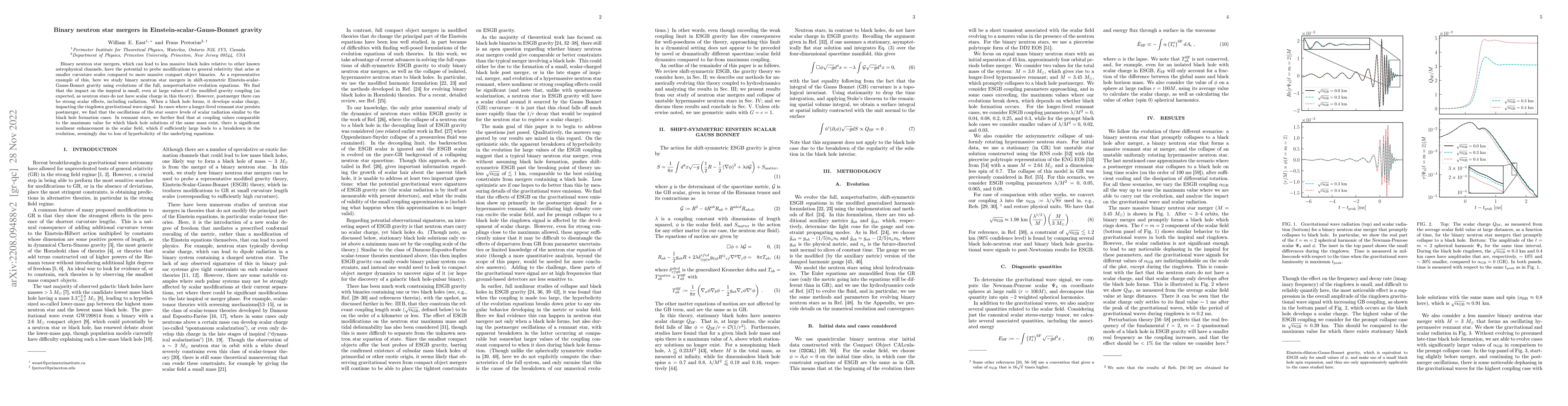 Thumbnail for Binary neutron star mergers in Einstein-scalar-Gauss-Bonnet gravity
