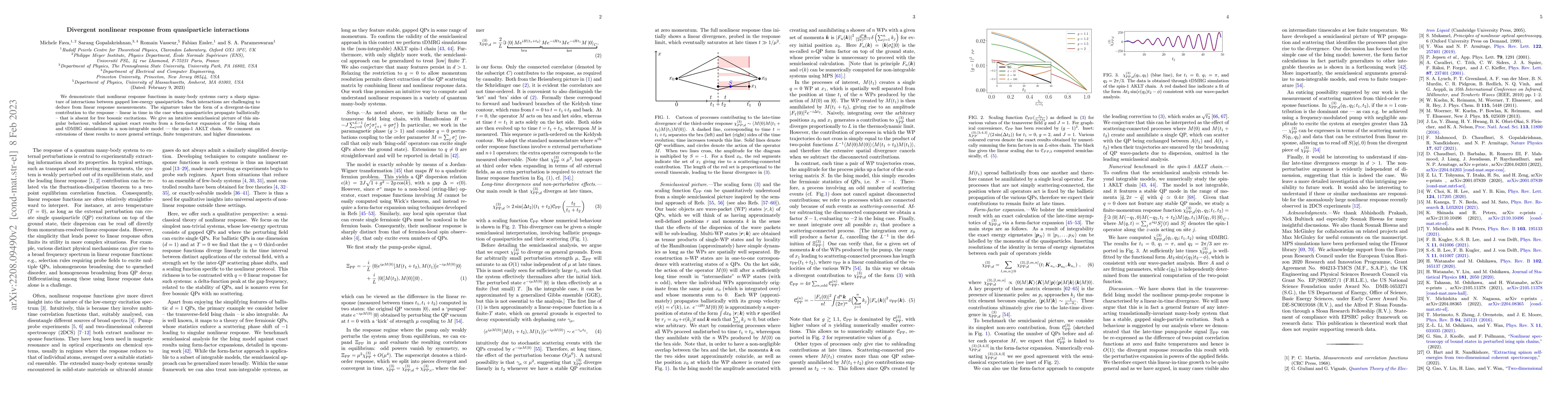 Thumbnail for Divergent nonlinear response from quasiparticle interactions