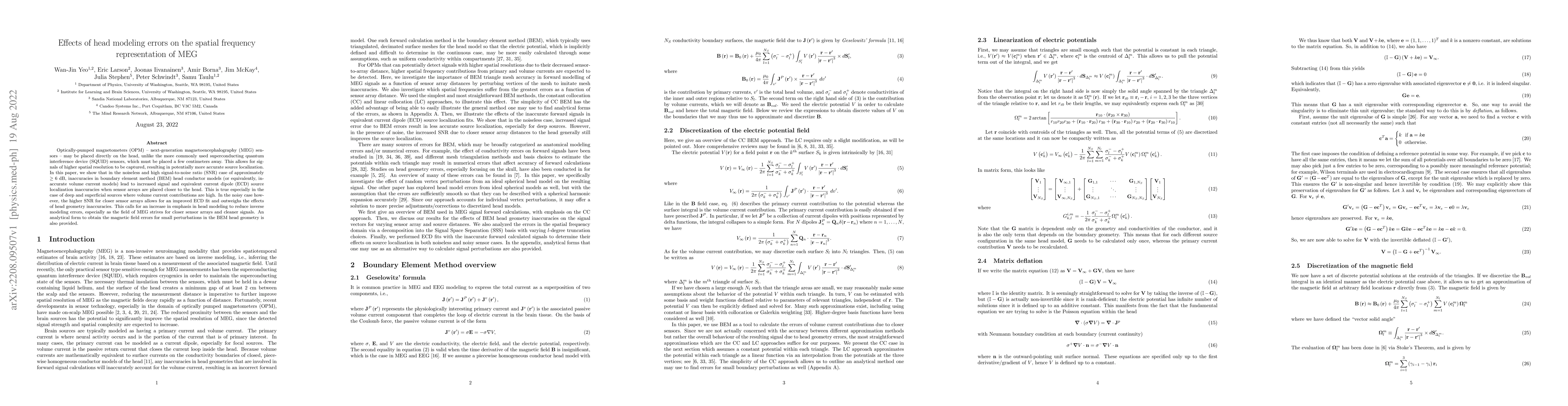 Thumbnail for Effects of head modeling errors on the spatial frequency representation
  of MEG