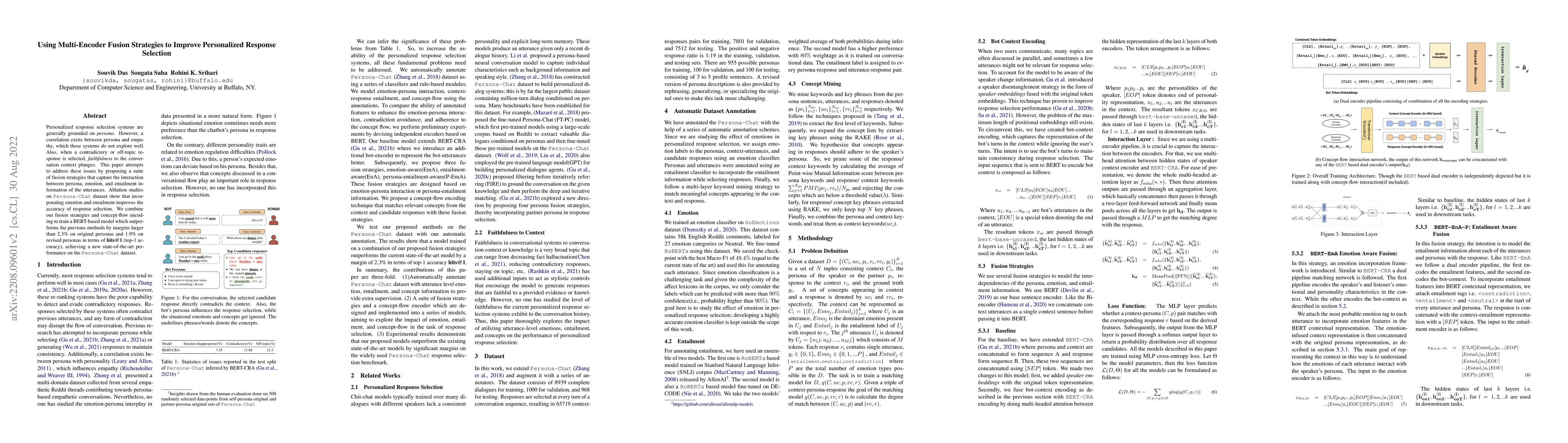 Thumbnail for Using Multi-Encoder Fusion Strategies to Improve Personalized Response
  Selection