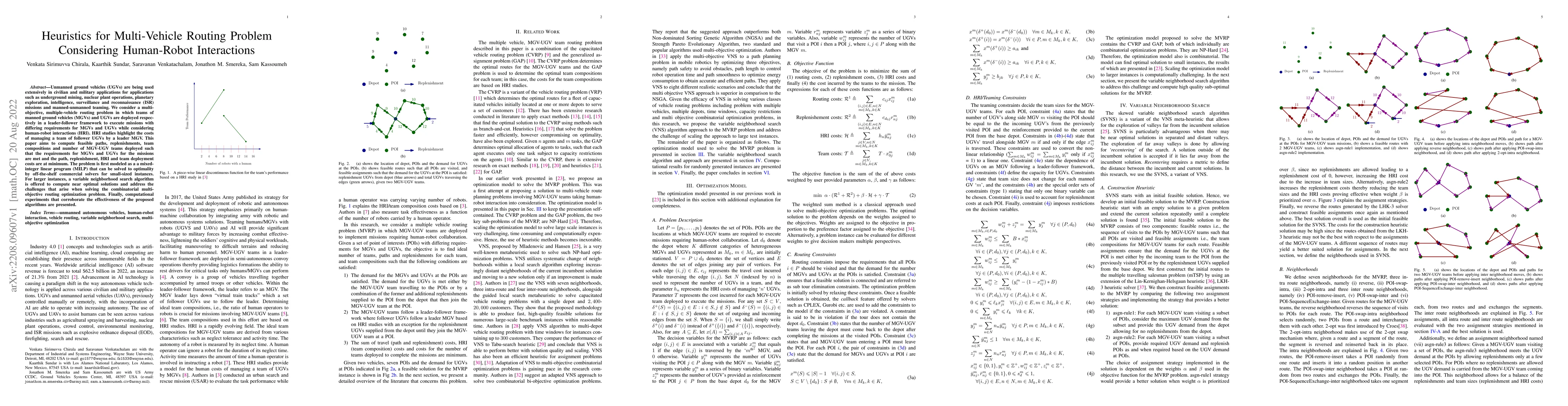 Thumbnail for Heuristics for Multi-Vehicle Routing Problem Considering Human-Robot
  Interactions