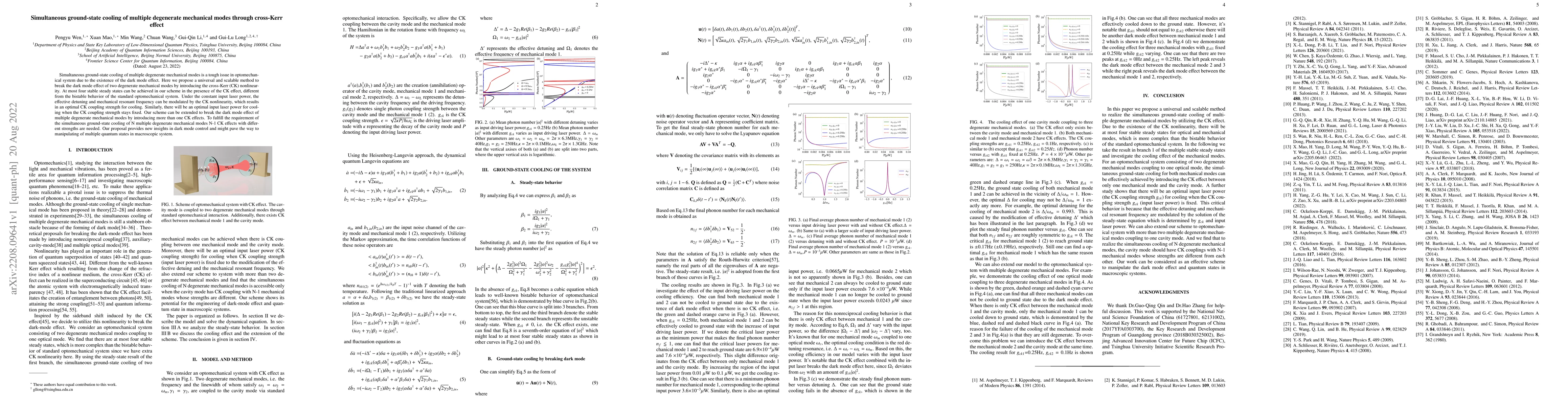Thumbnail for Simultaneous ground-state cooling of multiple degenerate mechanical
  modes through cross-Kerr effect