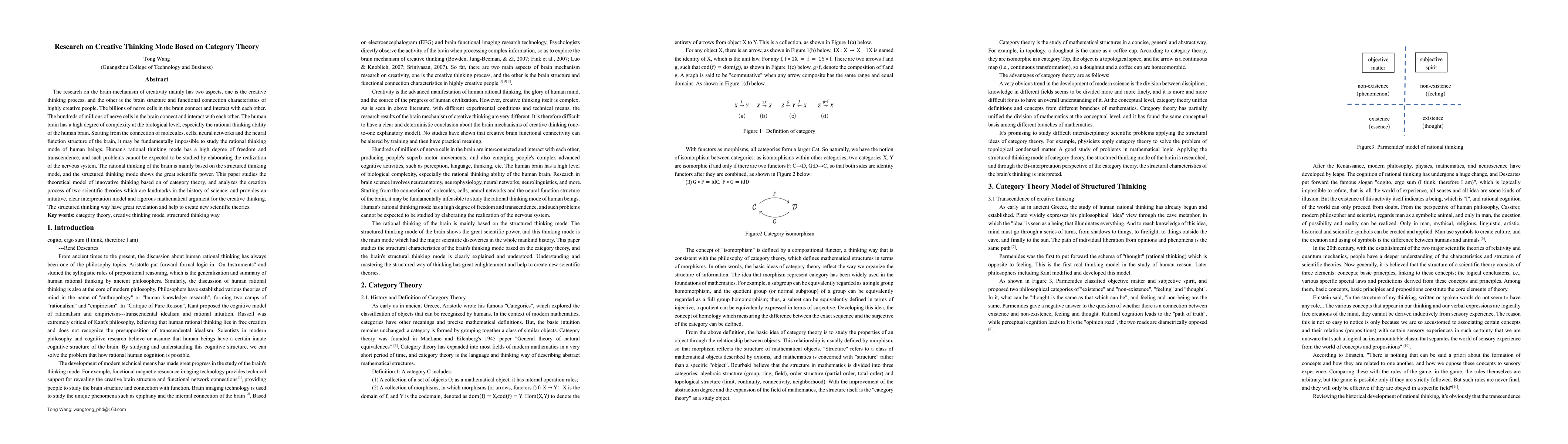 Thumbnail for Research on Creative Thinking Mode Based on Category Theory