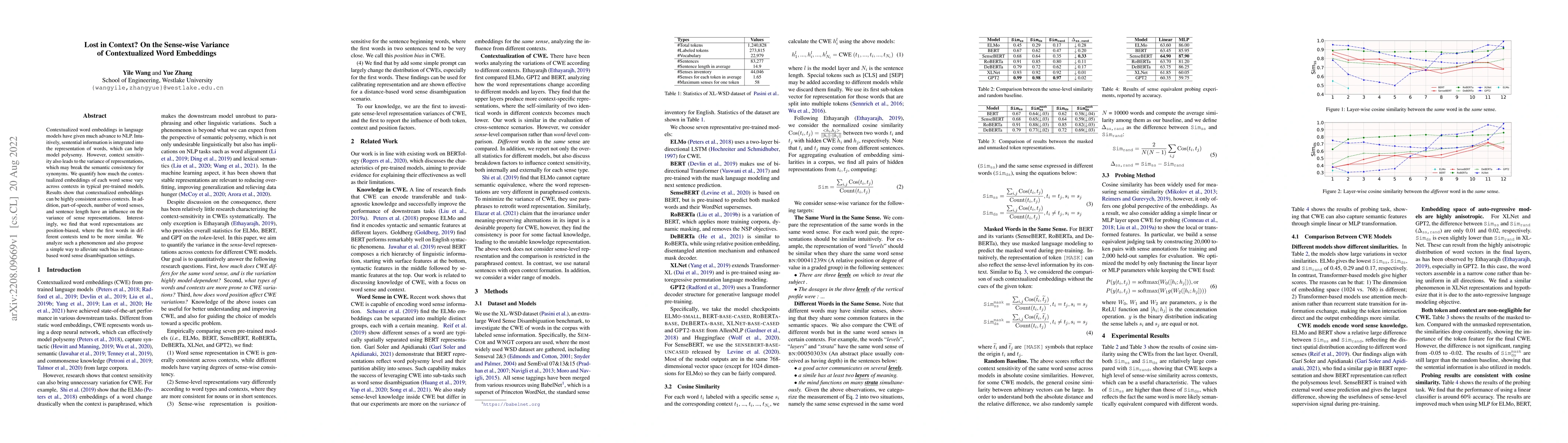 Thumbnail for Lost in Context? On the Sense-wise Variance of Contextualized Word
  Embeddings