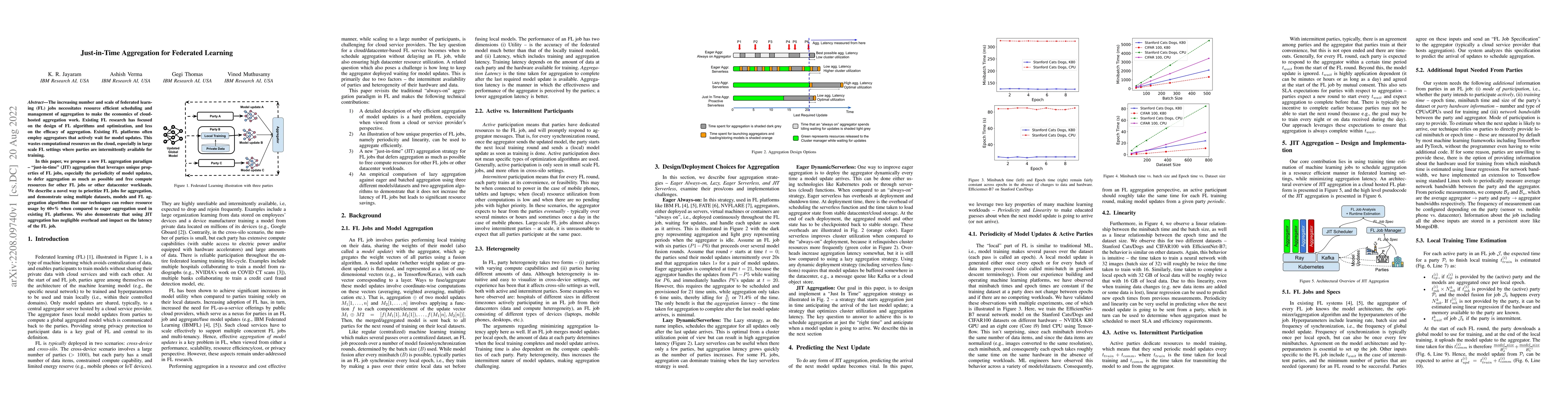 Thumbnail for Just-in-Time Aggregation for Federated Learning