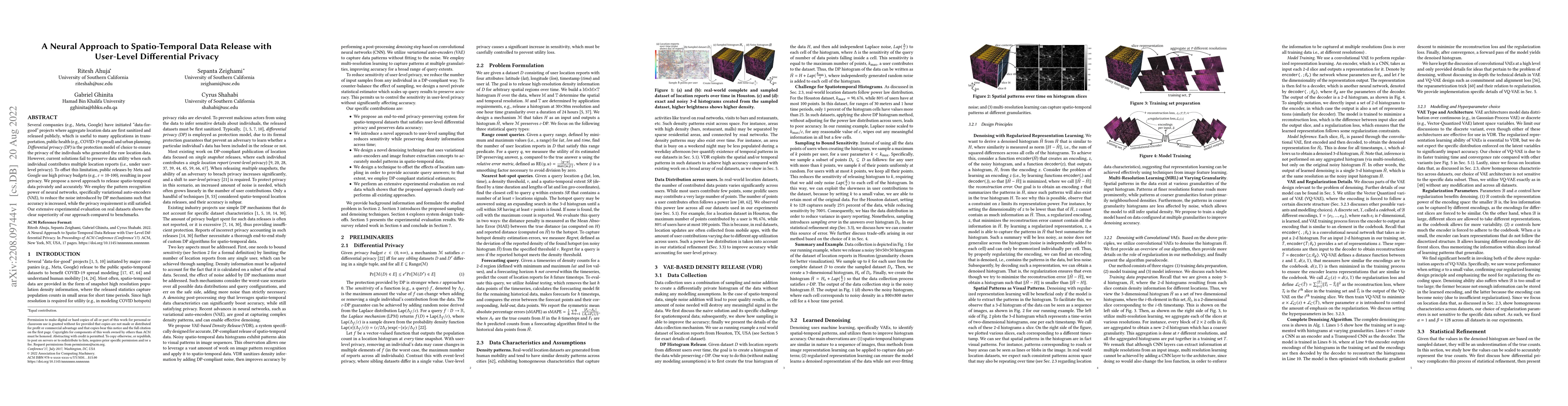 Thumbnail for A Neural Approach to Spatio-Temporal Data Release with User-Level
  Differential Privacy