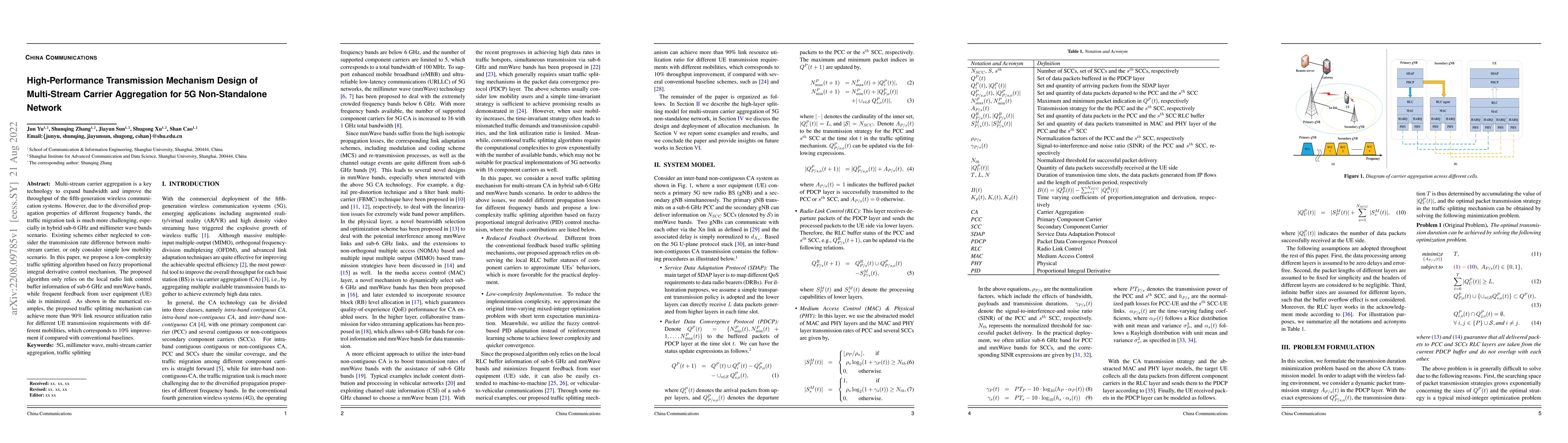 Thumbnail for High-Performance Transmission Mechanism Design of Multi-Stream Carrier
  Aggregation for 5G Non-Standalone Network