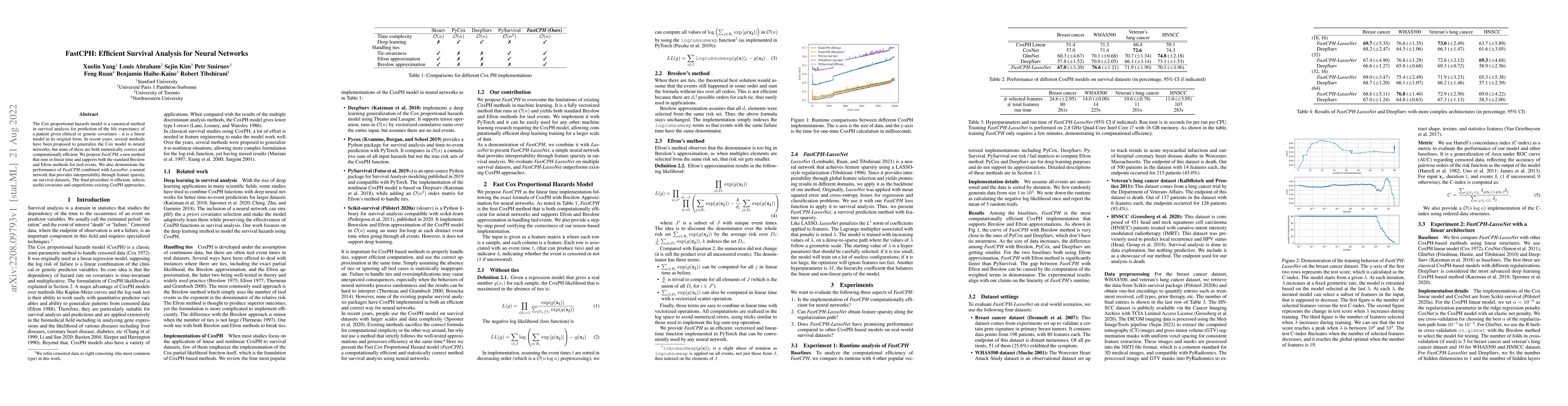 Thumbnail for FastCPH: Efficient Survival Analysis for Neural Networks