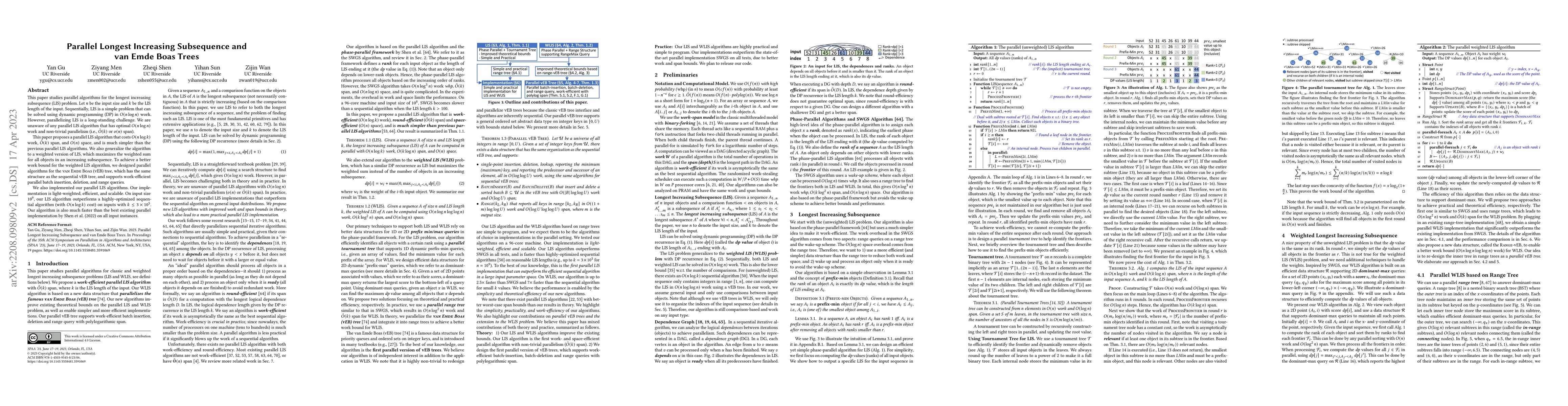Thumbnail for Parallel Longest Increasing Subsequence and van Emde Boas Trees
