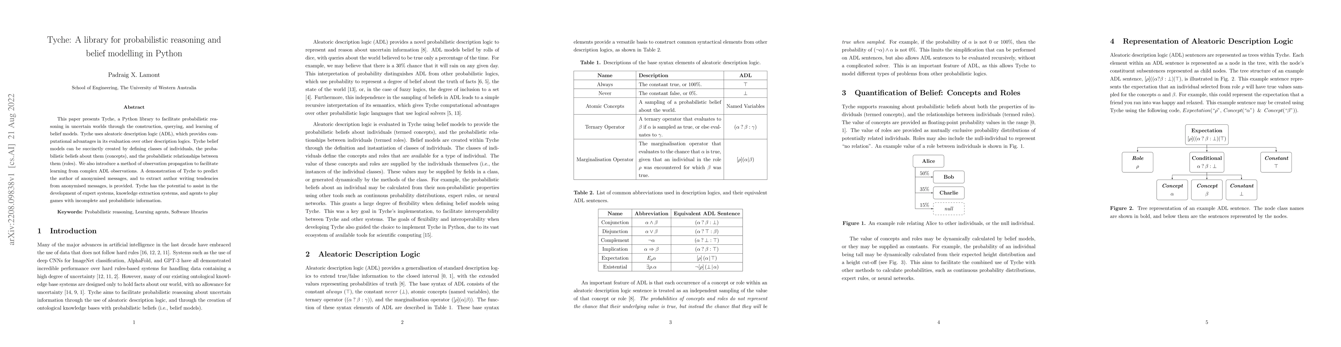 Thumbnail for Tyche: A library for probabilistic reasoning and belief modelling in
  Python