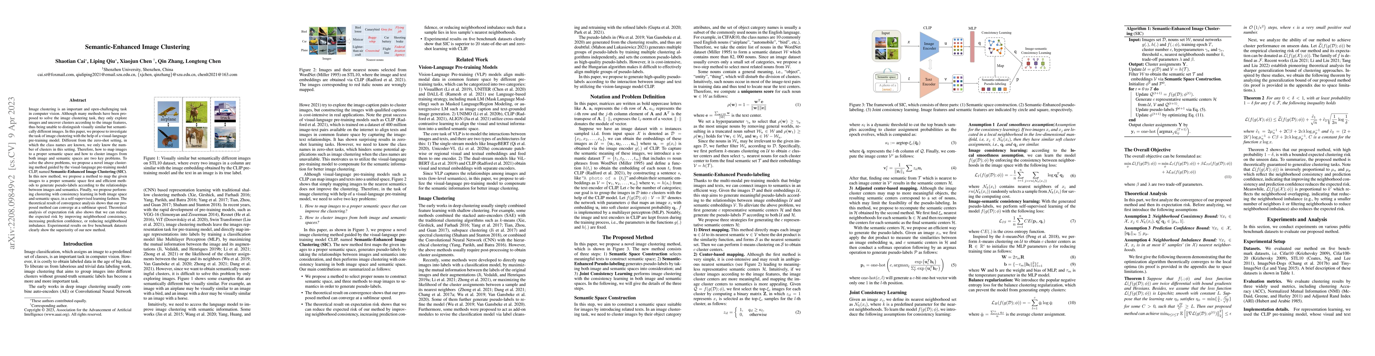 Thumbnail for Semantic-Enhanced Image Clustering
