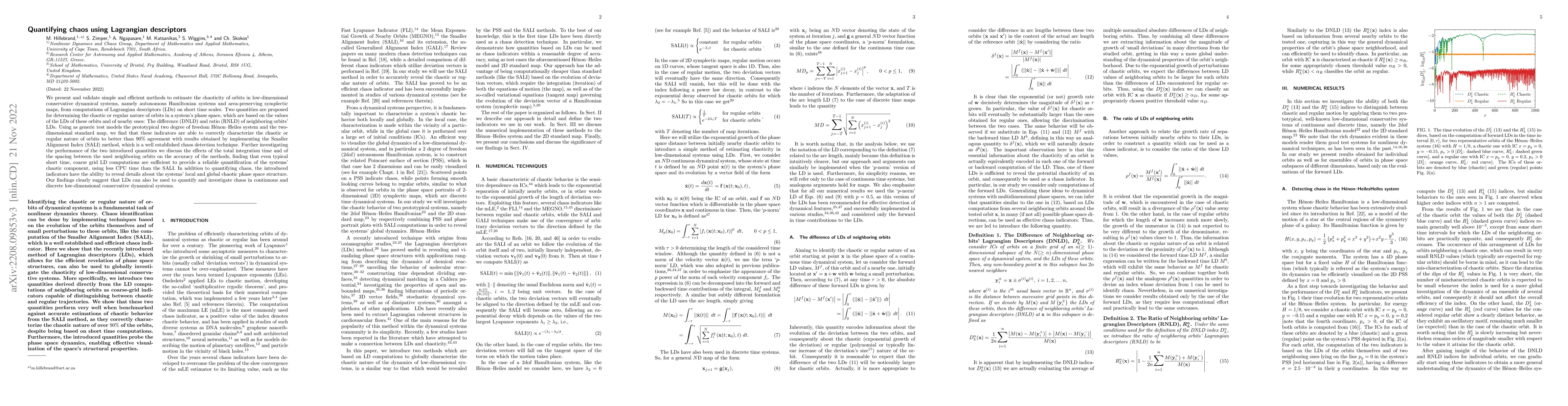 Thumbnail for Quantifying chaos using Lagrangian descriptors
