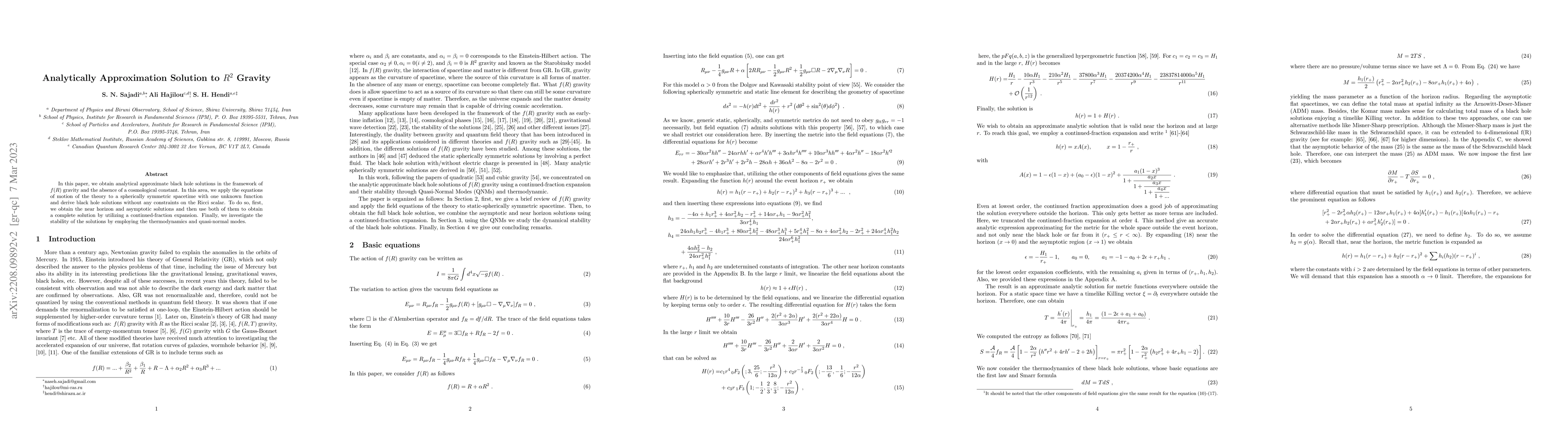 Thumbnail for Analytically Approximation Solution to $R^{2}$ Gravity