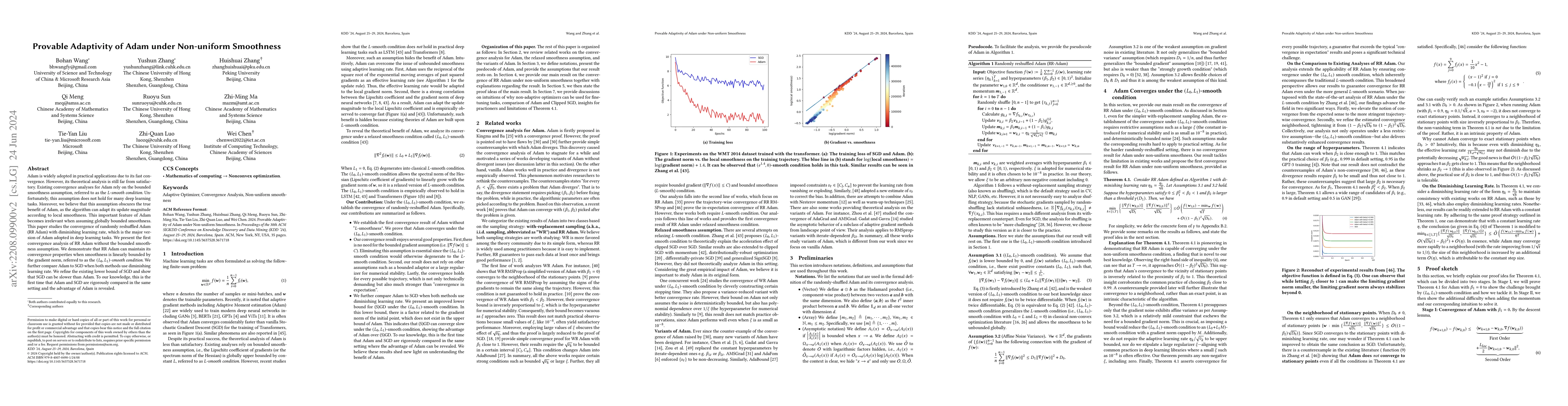 Thumbnail for Provable Adaptivity of Adam under Non-uniform Smoothness