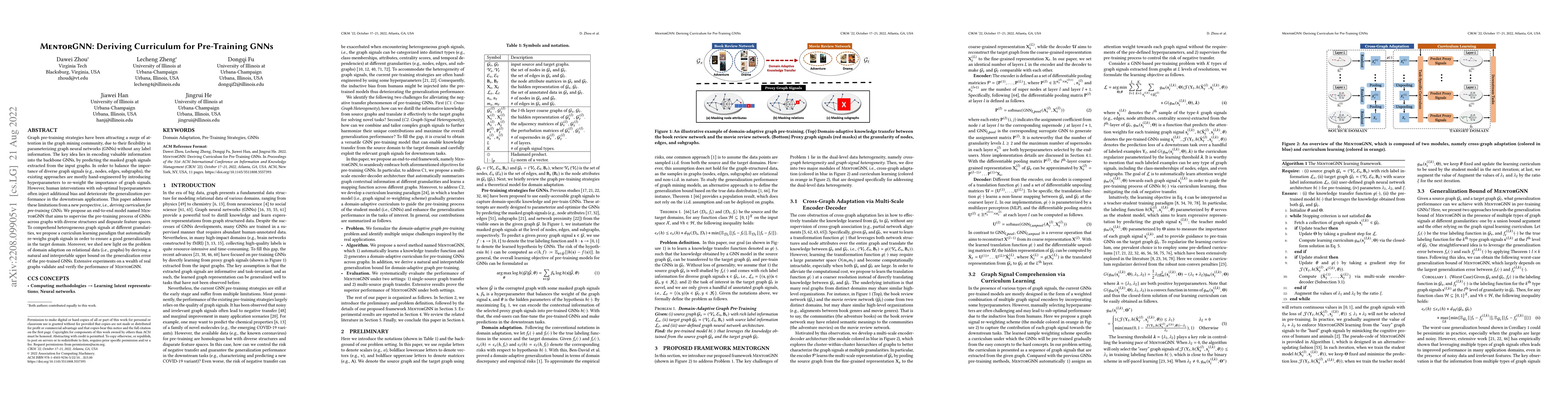 Thumbnail for MentorGNN: Deriving Curriculum for Pre-Training GNNs