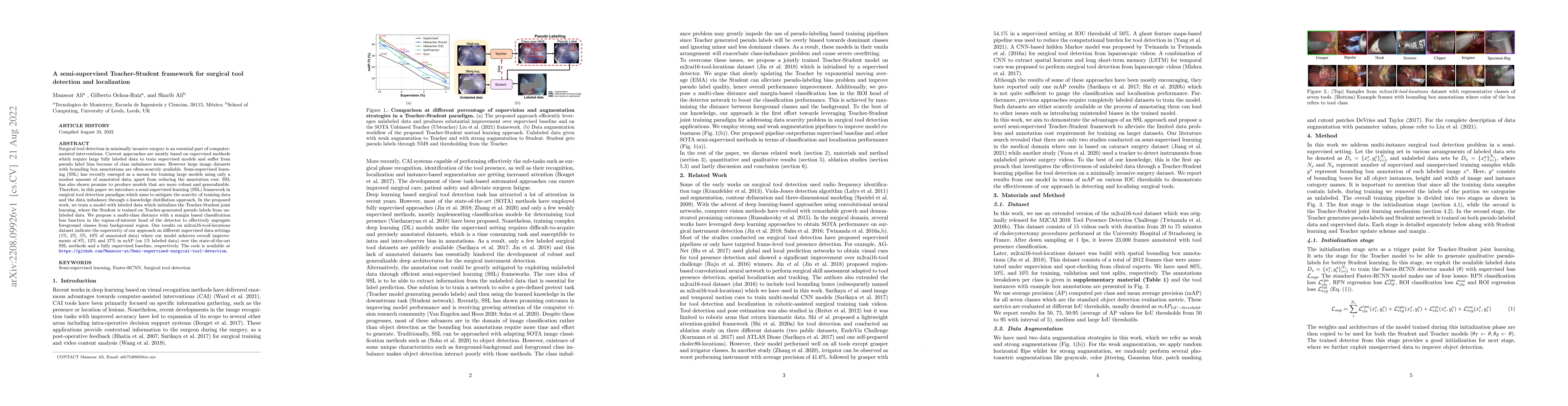 Thumbnail for A semi-supervised Teacher-Student framework for surgical tool detection
  and localization