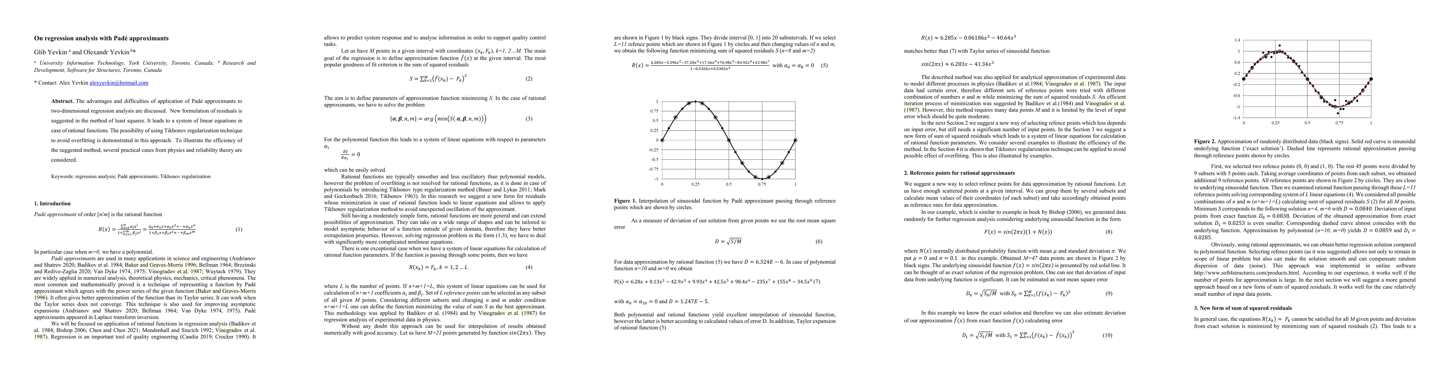 Thumbnail for On regression analysis with Pad\'e approximants