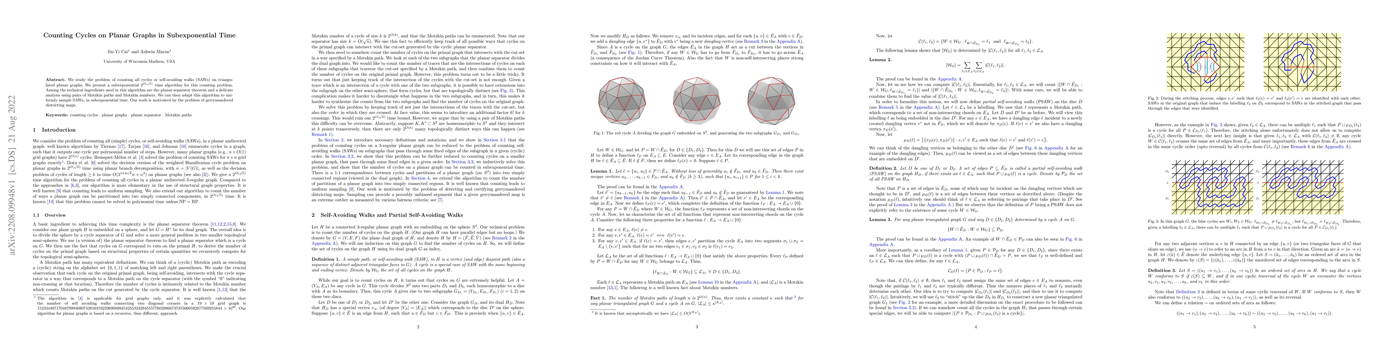 Thumbnail for Counting Cycles on Planar Graphs in Subexponential Time
