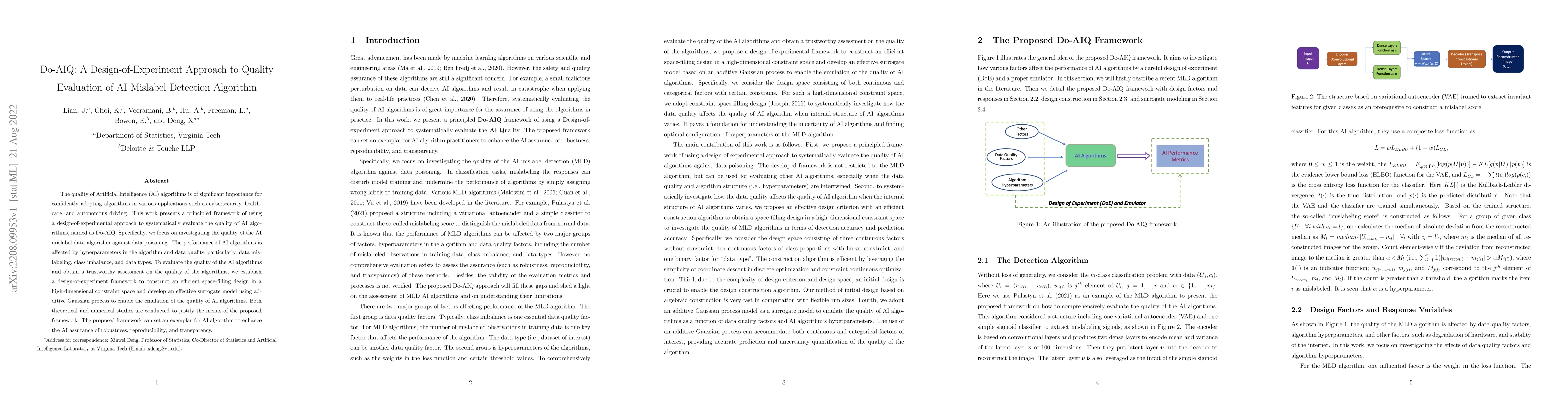 Thumbnail for Do-AIQ: A Design-of-Experiment Approach to Quality Evaluation of AI
  Mislabel Detection Algorithm