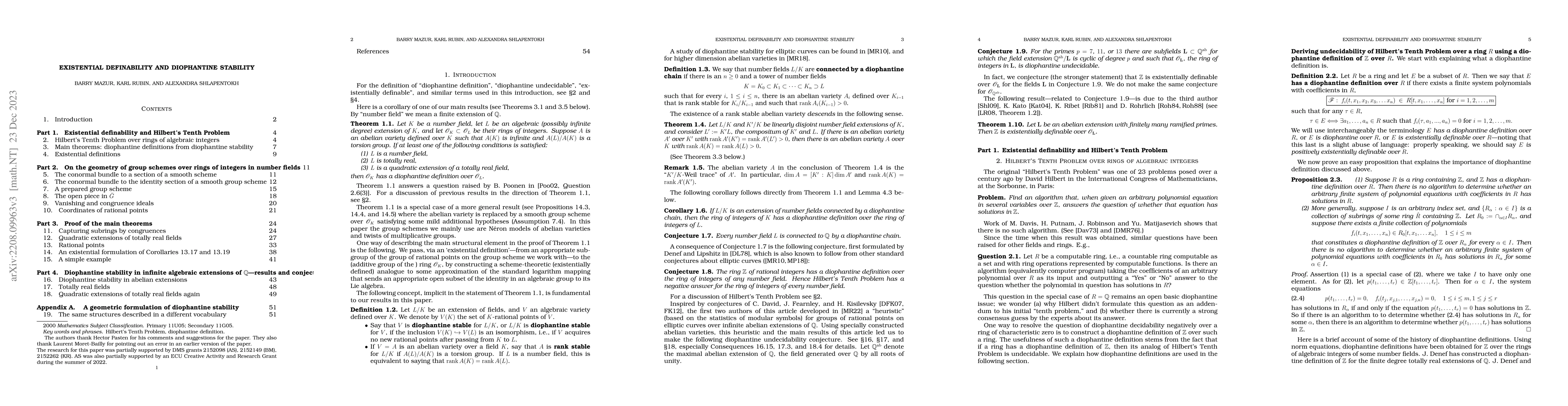 Thumbnail for Existential definability and diophantine stability