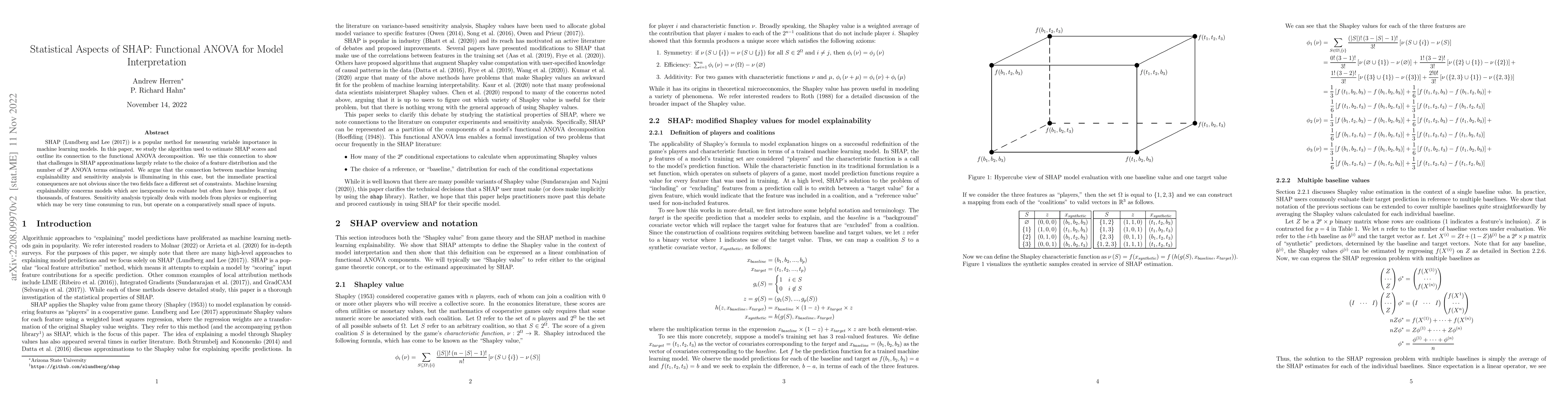 Thumbnail for Statistical Aspects of SHAP: Functional ANOVA for Model Interpretation