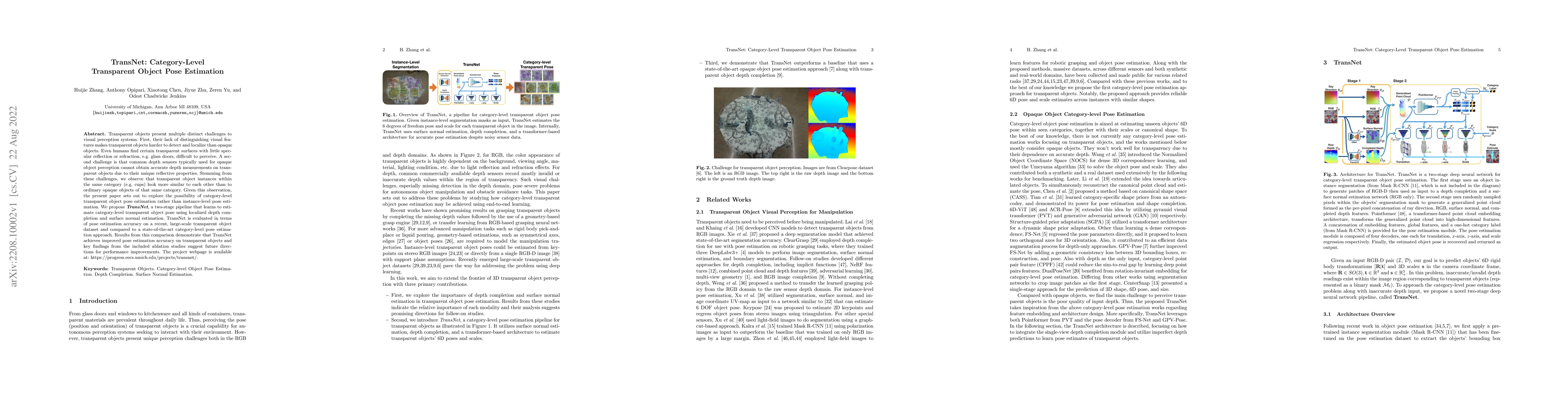 Thumbnail for TransNet: Category-Level Transparent Object Pose Estimation