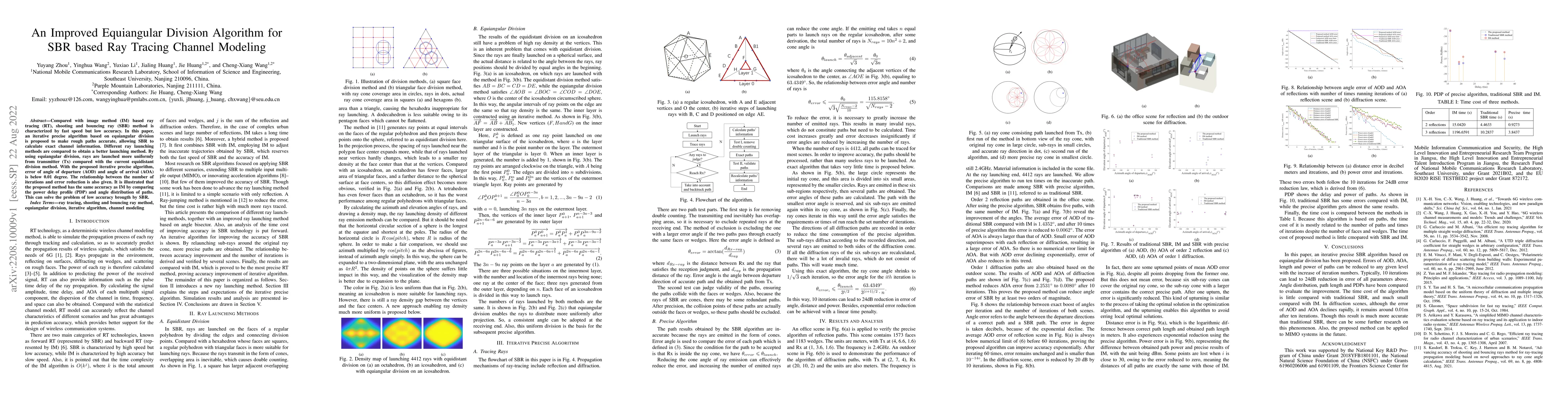 Thumbnail for An Improved Equiangular Division Algorithm for SBR based Ray Tracing
  Channel Modeling